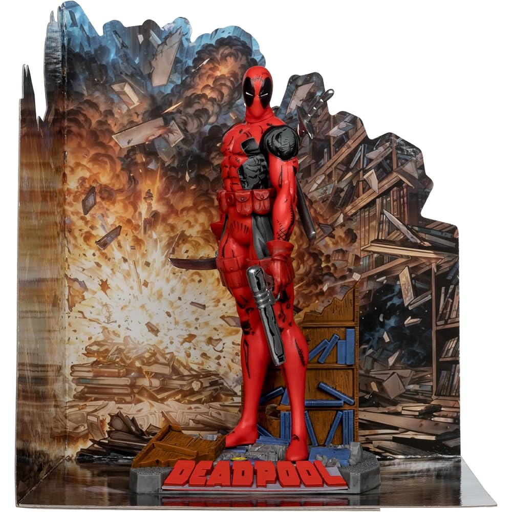 Marvel Deadpool 1:10 Scale Pose Figure with Scene New Mutants #98 McFarlane Toys