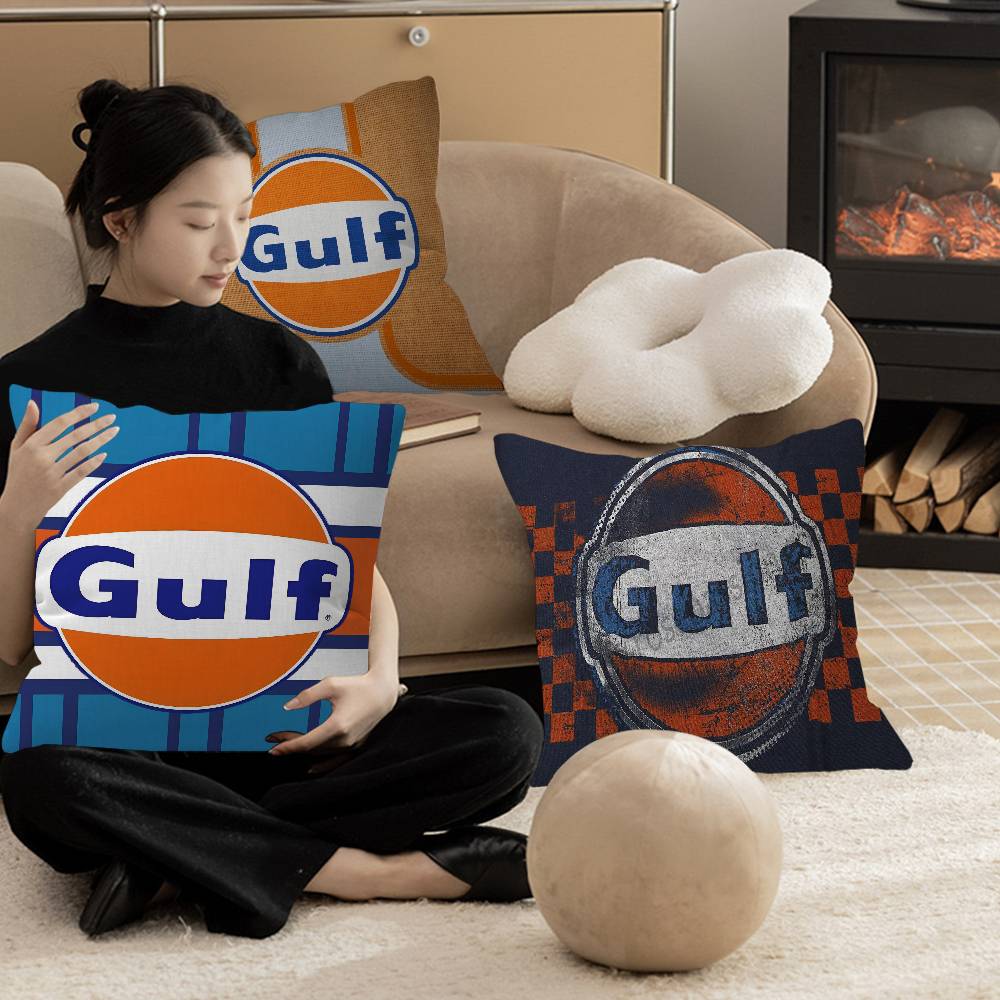 G-Gulfs Racing Car Logo Personalized Pillow Cover Kids Bedroom Wild Party Decor Pillowcase Kid Birthday Shower Gift