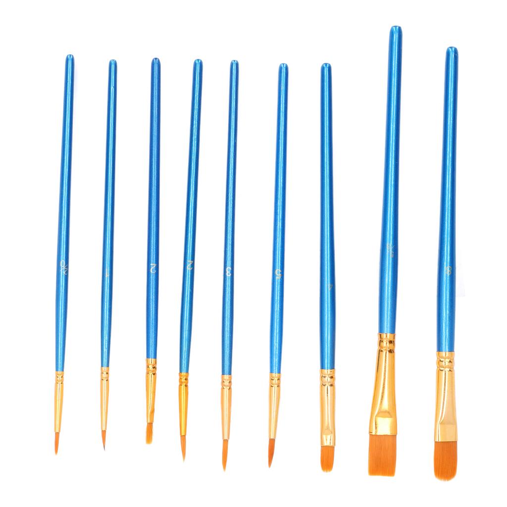50Pcs Paint Brush Set Nylon Bristles Multiple Models Strong Adsorption Art Paint Brush Set for Watercolor Oil Painting