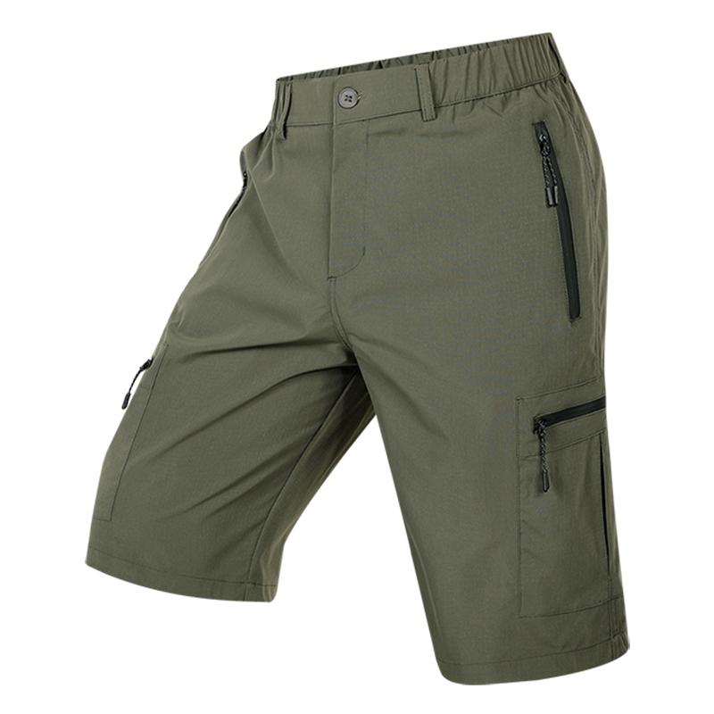 Summer Quick Dry Cargo Shorts Mens Lightweight Work Cargo Shorts Multi Pockets Waterproof Outdoor Hiking Fishing Shorts Male