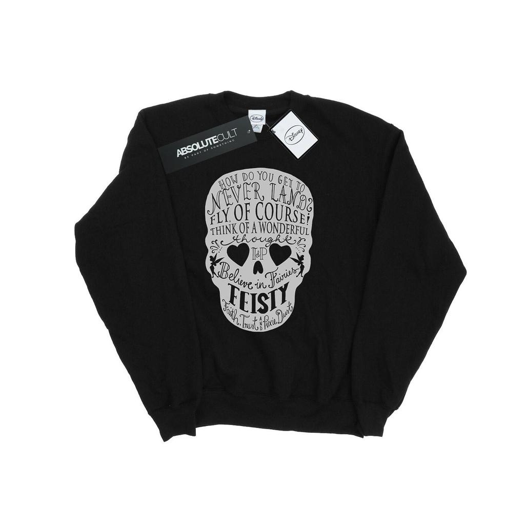 Disney Womens/Ladies Tinker Bell Skull Sweatshirt