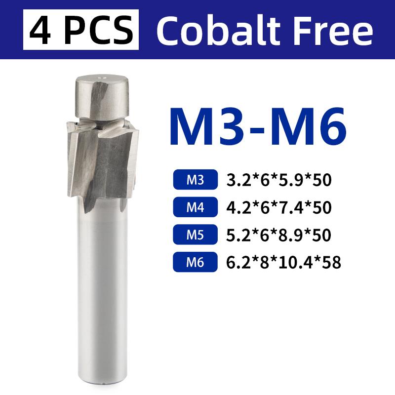 HSS Countersink Milling Cutters / Cobalt-Containing Layer Countersinks / Fully Ground Countersink Drills M3M4M5M6M8M10M12M14M16