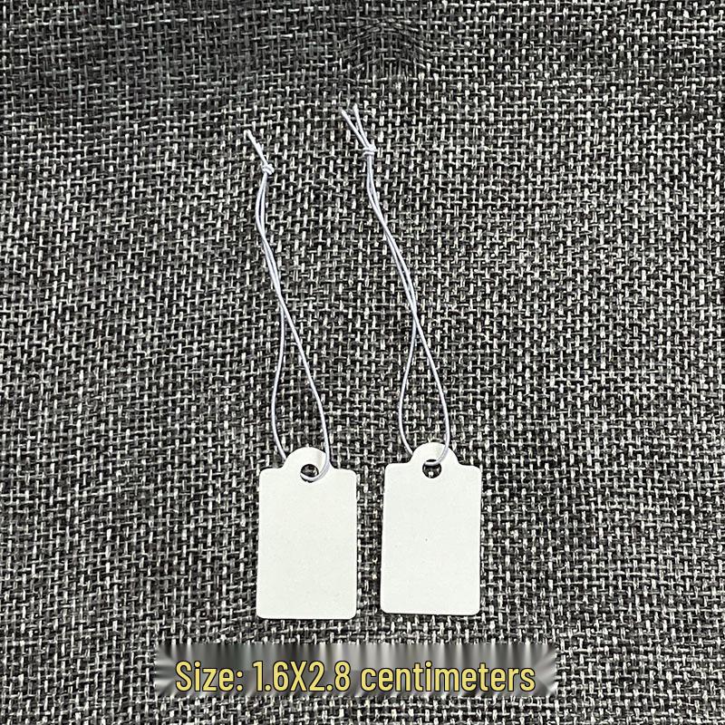 In-Stock Blank Cardboard Jewelry Tags with Elastic Rope for Clothing Accessories