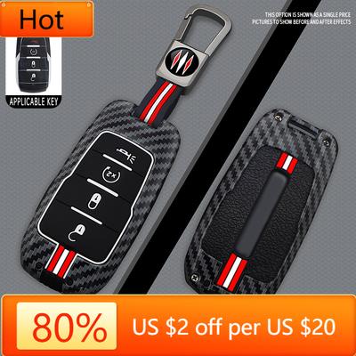Interior Mouldings Metal Car Key Cover Fob Case Shell for Dodge Ram 1500 Pickup TRX Rebel Ram 2500 3500 4500 5500 2019 2020 2021