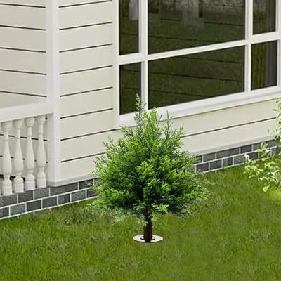 Artificial Cypress Topiary Tree Lifelike Birthday Gift Sun Resistant for