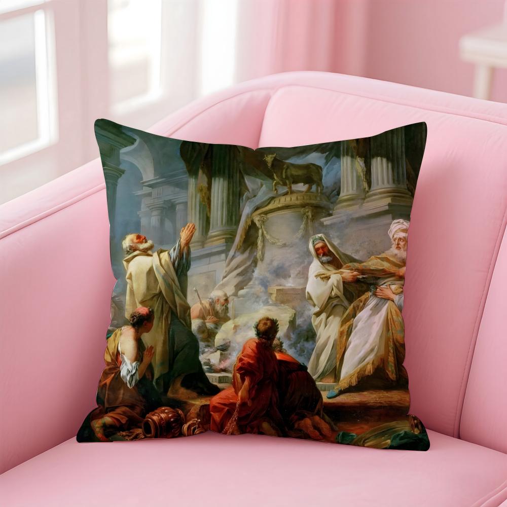 Rococo JJean Honore Fragonard Kissenbezug Kissenhülle Weicher Hautfreundlicher Stoff Komfort Verdeckter Reißverschluss