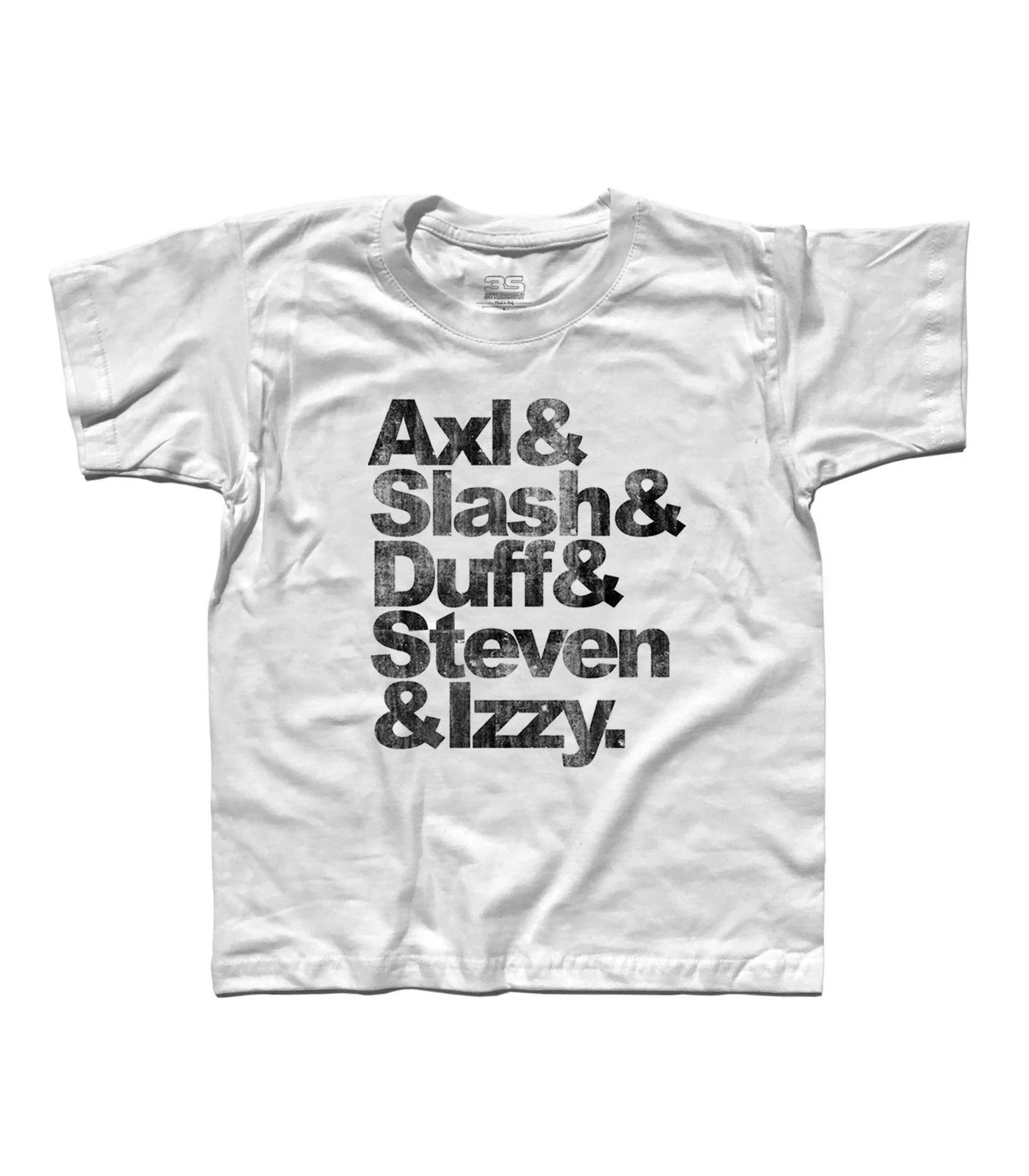 

Axl Slash Duff Steven & Izzy Kids T-Shirt Antique Names - 140