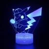 Pikachu Led Night Light 3d Illusion Lamp Bedside Kids Gifts Bedroom