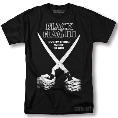 Black Flag Shirt Everything Went Black Rock Merch Konzerttour Grafik T-Shirt