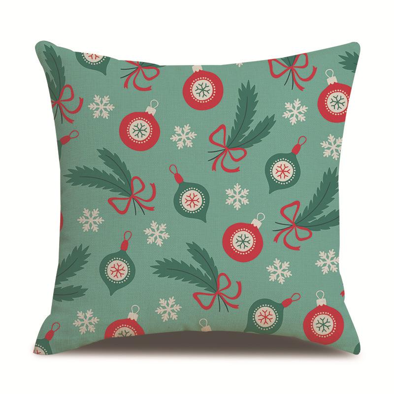 Christmas Creative Single-sided Pillowcase Living Room Linen Car Pillowcase Sofa Pillowcase Bedside Cushion Cover