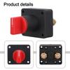 12V Battery Switch Black Red Battery Isolator Switch Easy Installation High Universality Fitment Boat Installations