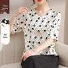 XUEXI Women's Silk Short Sleeve Blouse