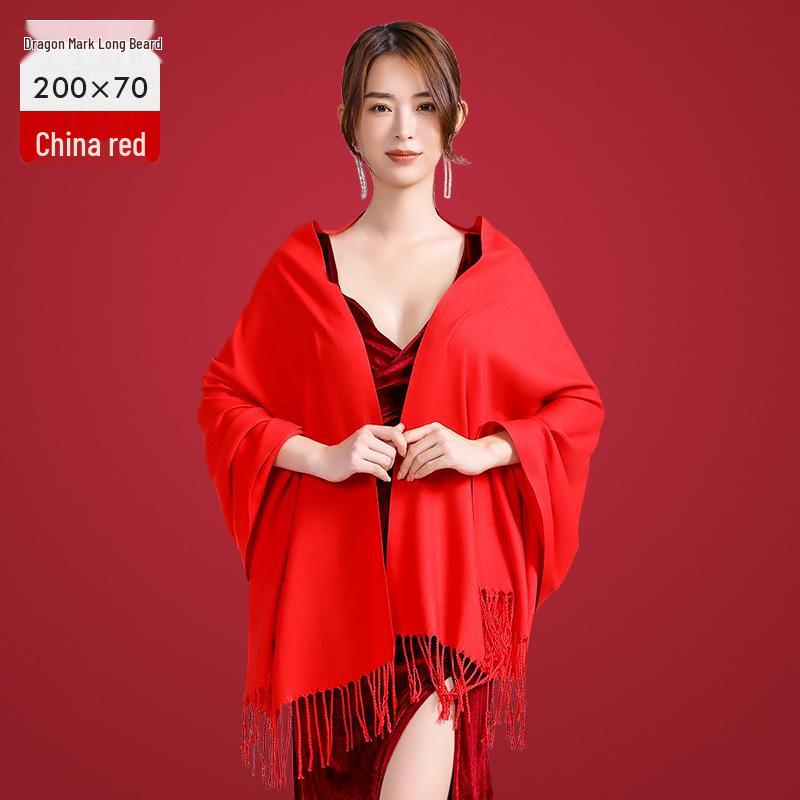 Custom Red Scarf for Company Meetings, Celebrations, and Reunions with Logo Printing