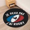 France Rugby Printed Round Rug Carpet Chair Rug Area Rug Entryway Doormats,for Office Chair Living Room Bedroom Kitchen Room.