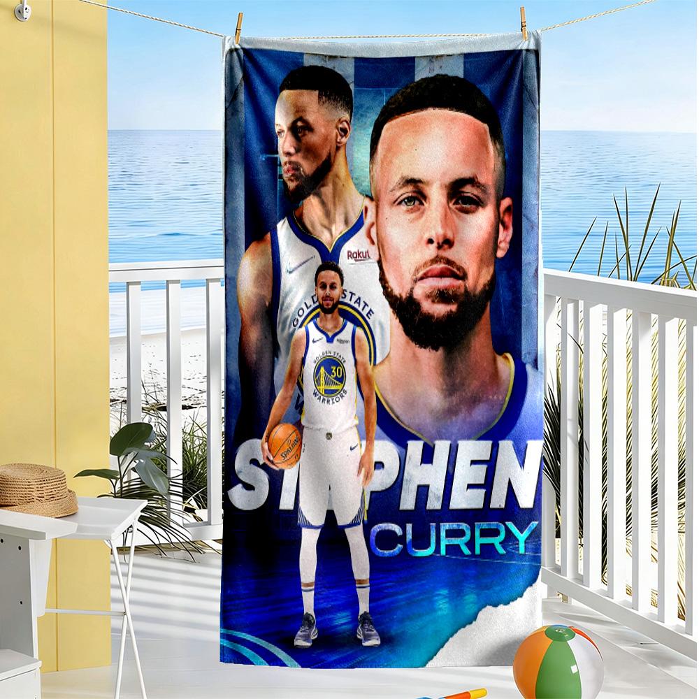 Steph Curry Star Game Out Beach Towel Super Soft & Absorbent Comfortable Lightweight Perfect for Traveling Yoga Camping and Swimming