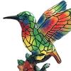 Mini Bird Tabletop Decoration Handmade Stained Glass Mini Resin Flying Bird Decor for Living Room Home Bedroom Decoration