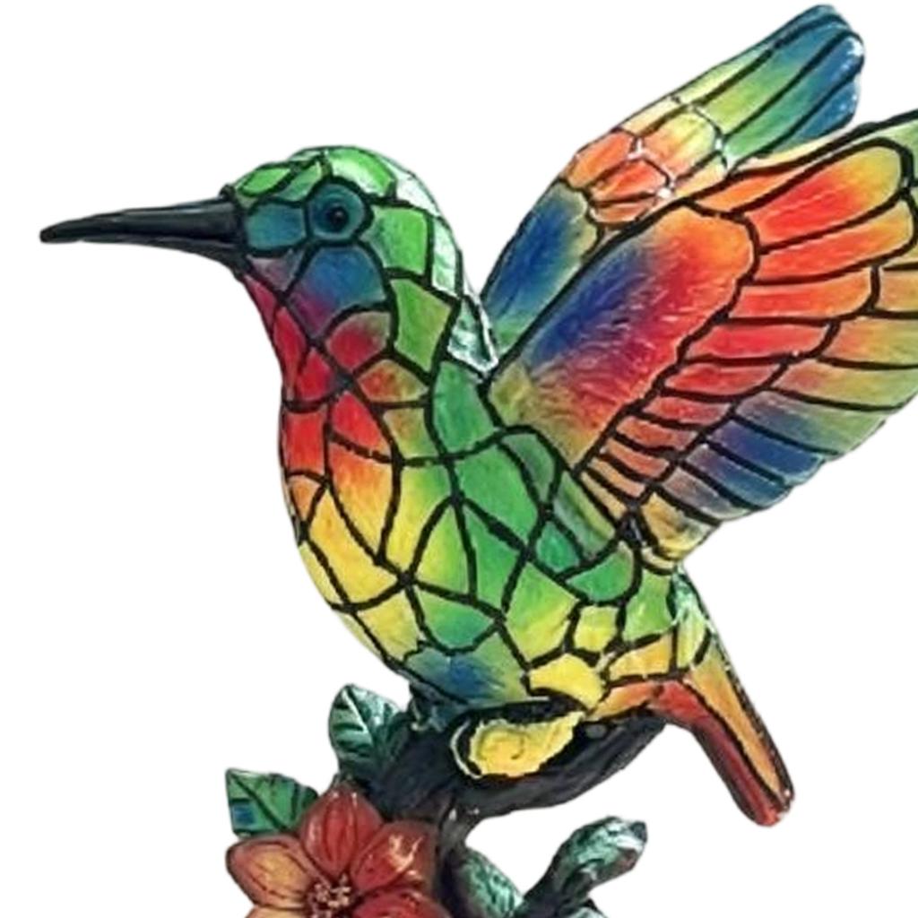 Mini Bird Tabletop Decoration Handmade Stained Glass Mini Resin Flying Bird Decor for Living Room Home Bedroom Decoration