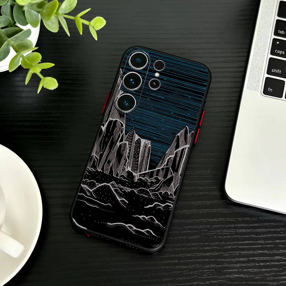 Dark Space Astrology Mountain Phone Case For Samsung S26,S25,S24,S23,S22,S21,S20,Plus,Fe,Lite,Others Black Cover