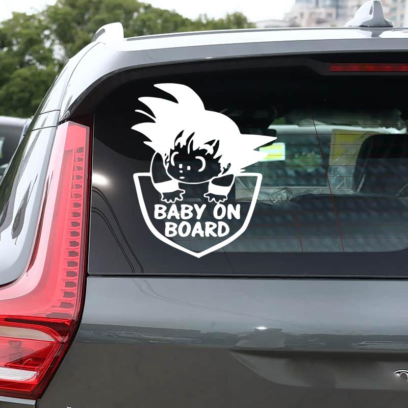 Car Stickers Customizable Waterproof Easy Install No Residue Anime Kid Warrior Baby on Board Vinyl for Car Truck Window