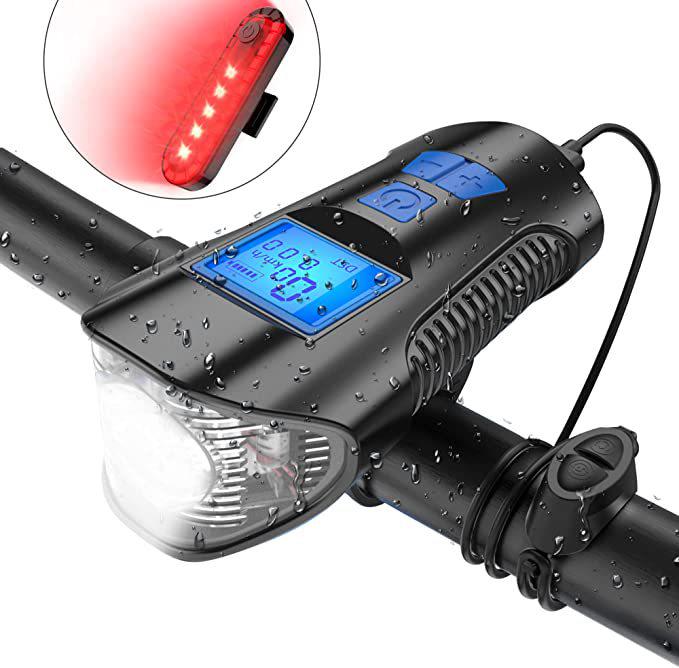 USB-ladbarer intelligenter Mountainbike-Computer mit Licht