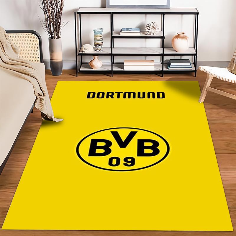 "Dortmund BVB 09 Logo Yellow Design Rug Non-slip rug suitable for living room and bedroom sofas"
