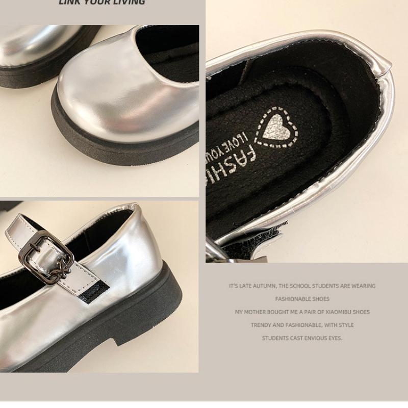 Spring and Autumn New Fashion Girls Versatile Comfortable Soft-soled Leather Shoes