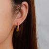 Novos brincos de gota de água de aço inoxidável Japão e Coreia Moda Simples Nicho Brincos de gancho de orelha Brincos
