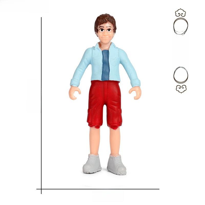 Farm Pasture Simulation Plastic Doll Model Ornament Farmer Worker Animal Woman