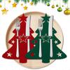1-10Pcs 2026 New Christmas Tree Cutlery Knife Fork Covers Table Decor Xmas Tableware Pocket Holder Bag New Year Xmas Party Decor Gifts