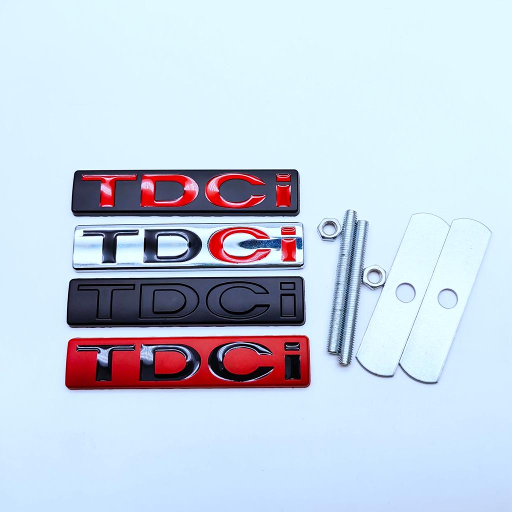 3D Metal TDCi Logo Car Rear Trunk Sticker Front Grille Emblem Fender Badge for Ford Fiesta Kuga Mondeo MK3 Focus MK2 Accessories