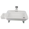 Outdoor Portable Sink Basin with Electric Pump Adjustable High Legs and Drainage Hose for Travel
