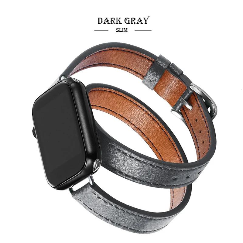 Leather Strap for Apple Watch Band 49mm 41mm 45mm 40mm 44mm Correa For IWatch Series 9 8 7 6 SE 5 4 Ultra 2 Replacement Bracelet
