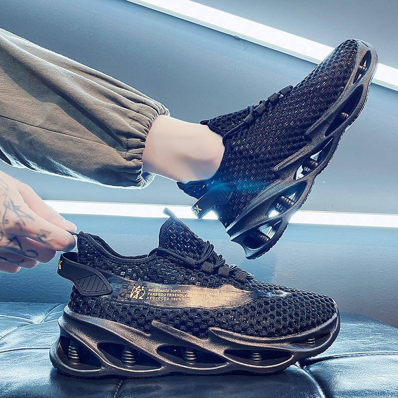 Summer Breathable Thin Mesh Hollow Sports Leisure Mesh Dad Mesh Shoes Summer White Shoes