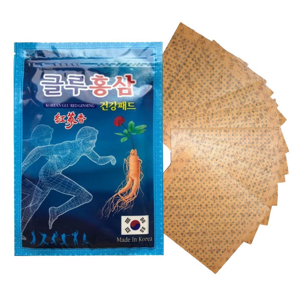 

Hanil Korean Glu Red Ginseng Pad Pain Relief Patch Saponin Health Pads/Herbal, Корейская косметика, Kbeauty, образец 1pack (20pcs)