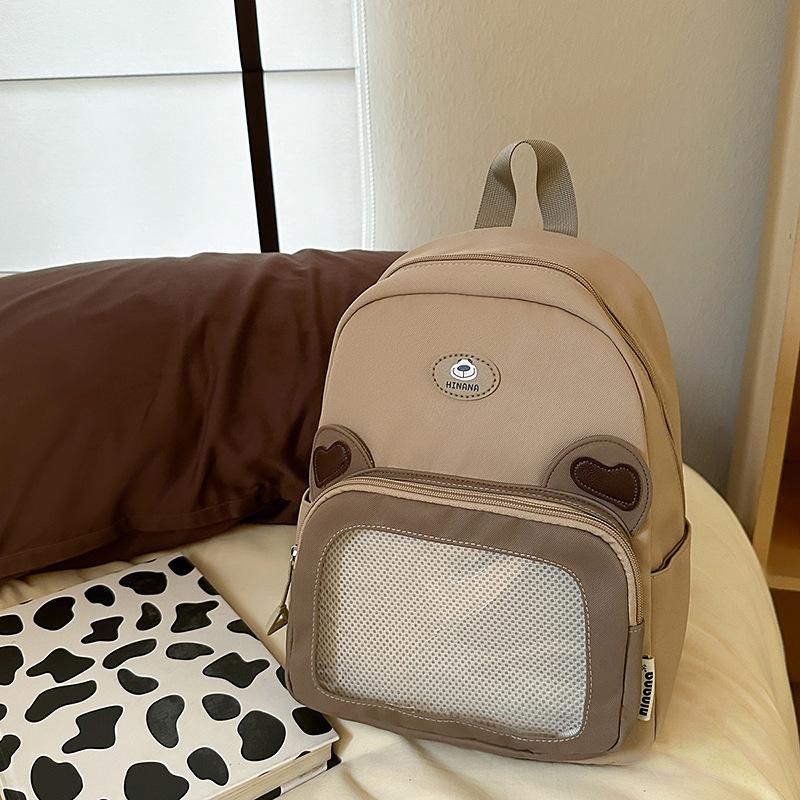 Schoolbag New Large Capacity Cute Cartoon Shoulder Bag Versatile Girl Pain Bag Casual Fashion Girls Transparent Backpack