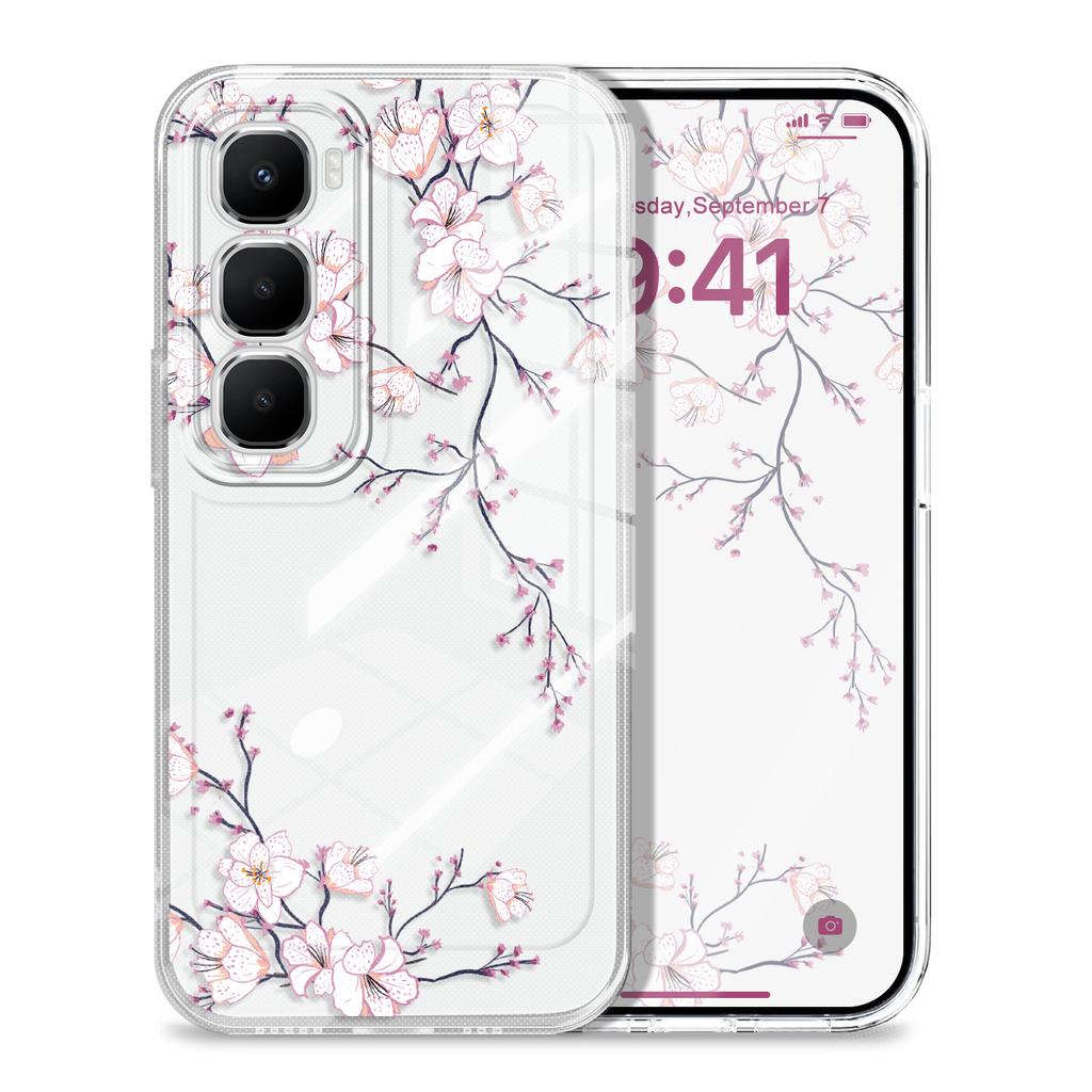 Flower Dance Transparent Phone Case For Infinix Note Hot 60 50 40 30 20 10 Play GT Pro Plus Soft TPU Cover