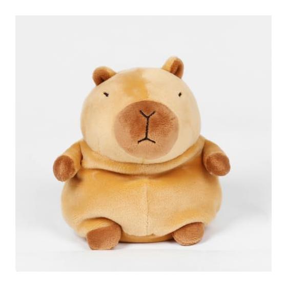 Mochifunya Capybara Mascot Plush Toy, Squishy Texture, 10x9x7cm, Soft and Mochi-like Feel, Healing Item