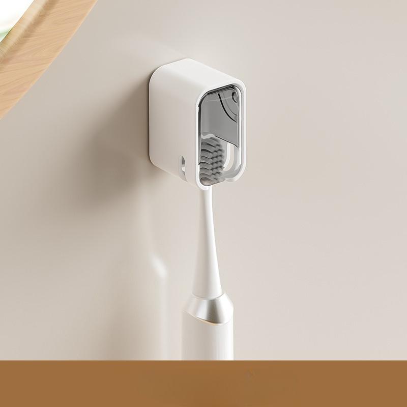 Simple Covered Toothbrush Rack, Dust-proof Wall-mounted Toothbrush Storage Rack, Electric Toothbrush Holder