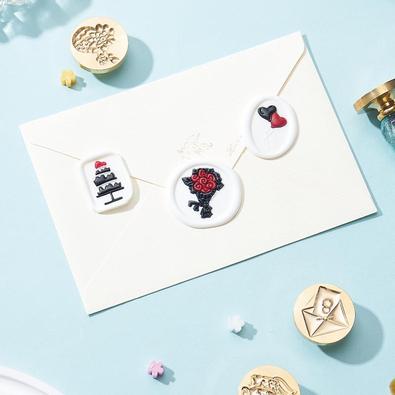 High-end Wax Seal Stamp Head About LoveEnvelope Wedding Sealing Brass Stamp for Creative Decorative Invitations Cards Decoration