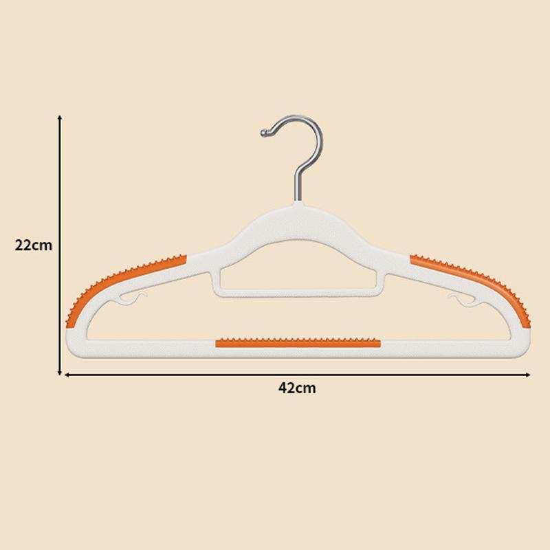 10Pcs Black/Orange/Grey Multifunctional Wet and Dry Household Hanger Suitable for Hanging Clothes Bedroom Wardrobe Anti-Slip