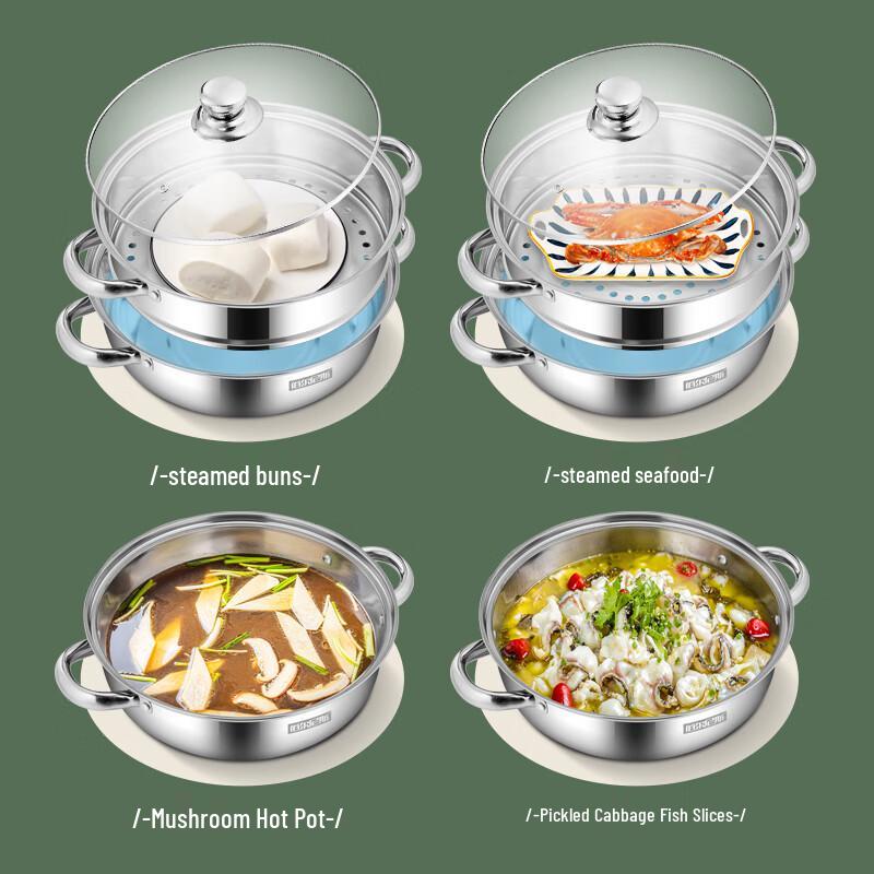 Bernice 28cm Edelstahl Dampfgarer