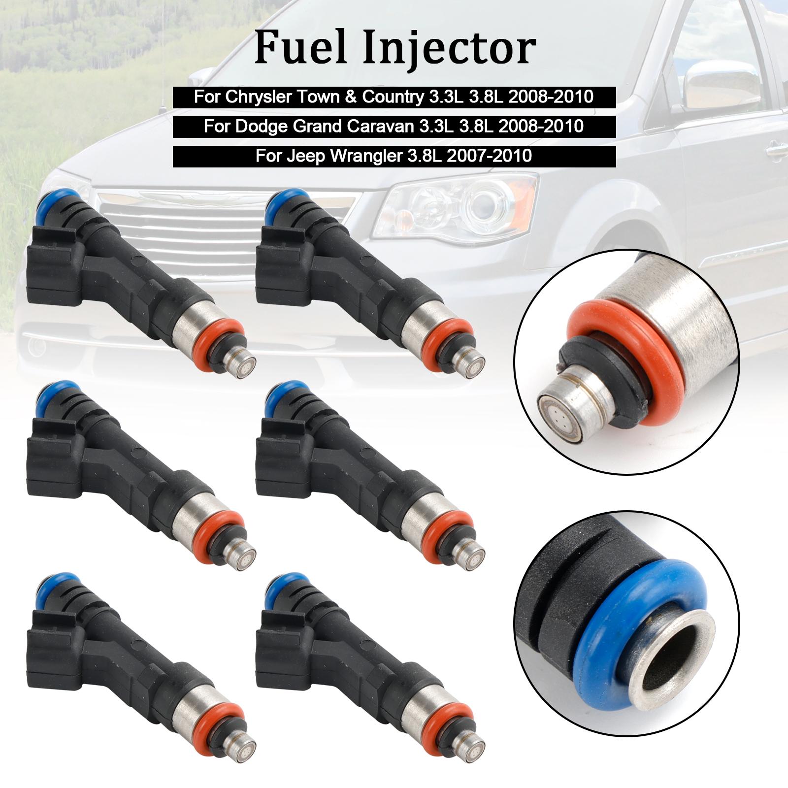 

6PCS Fuel Injector 0280158119 Fit for Jeep Fit for Dodge Wrangler Fit for Chrysler 3.3L