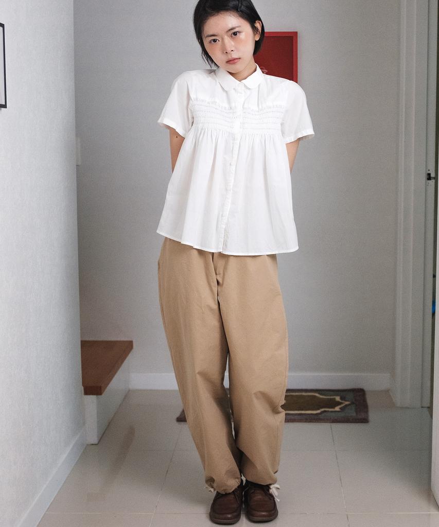 COTTON BELL String Easy Pants - Beige