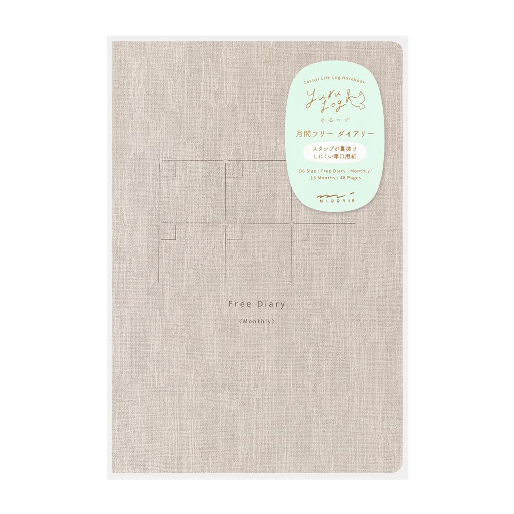

Midori Yuru Log Notebook B6 - All 4 Types Monthly Free