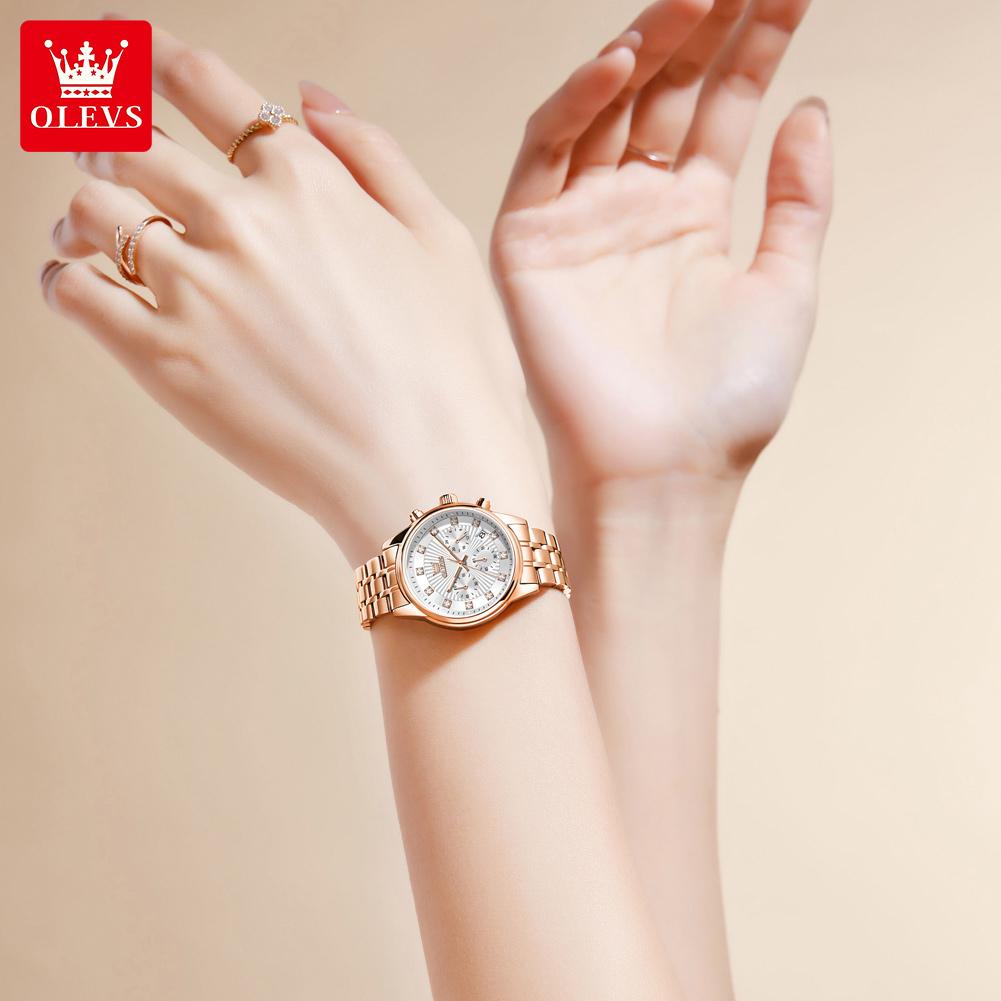 OLEVS Brand Quartz Women's Watch Waterproof Women's Multi Functional Watch 3669