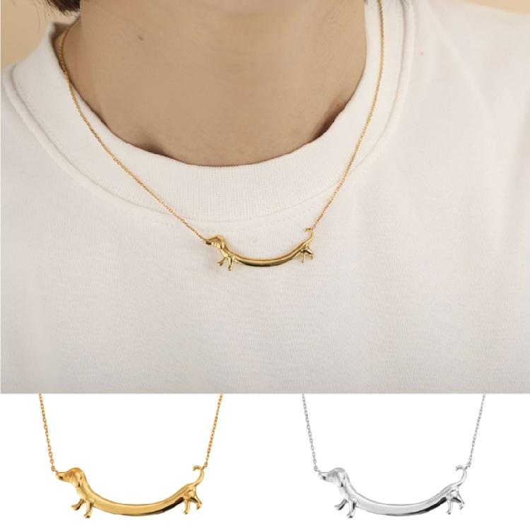 Adjustable Length Dachshund Necklace Adjustable Clavicle Chain Adornment Jewelry