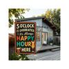 Retro 5 Uhr Metall Wandkunst Vintage Bar Dekor Schild