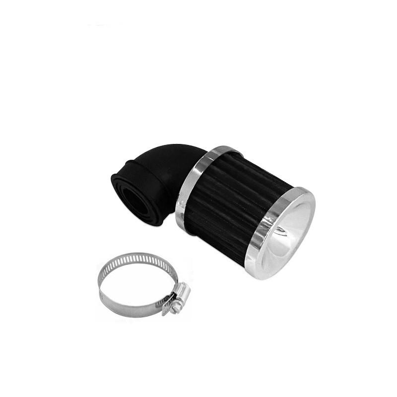 28-48mm Universal Motorcycle 90° Bend Air Intake Filter Cleaner Dirt Bike BobberChopper Cafe Racer Old School