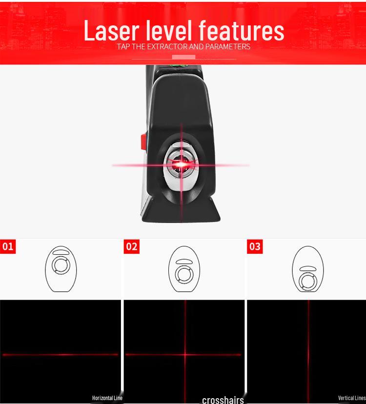 Multi-Functional High Precision Laser Level for Household and Infrared Cross-Line Decoration