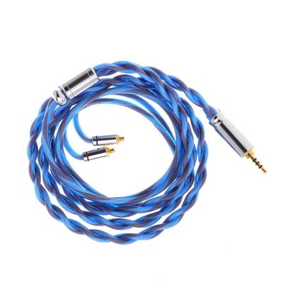 LINSOUL Euphrosyne Litz6 Type Silver Plated Cable Earphone Upgrade Cable 5N-OCC (Blue-Black, 2.5mm-MMCX)